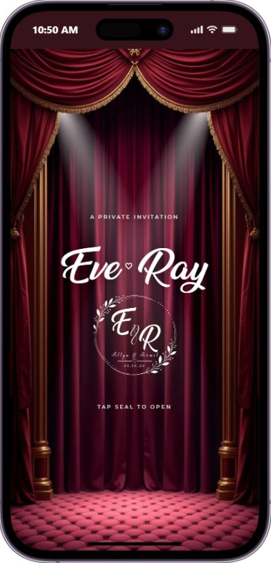 DreamZ digital wedding invitation preview
